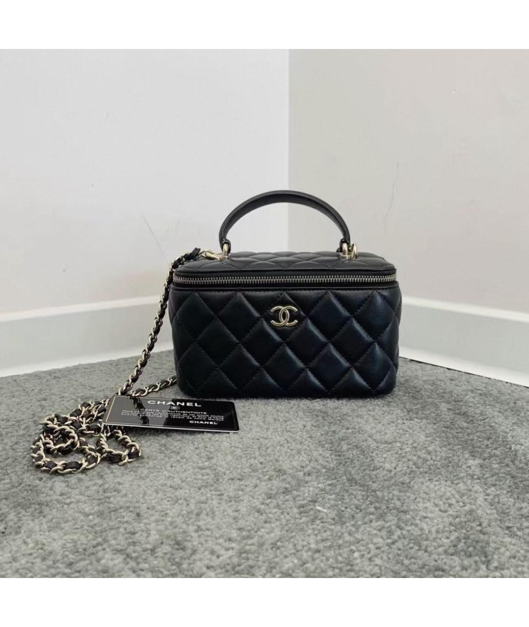 CHANEL Черная кожаная сумка через плечо, фото 2