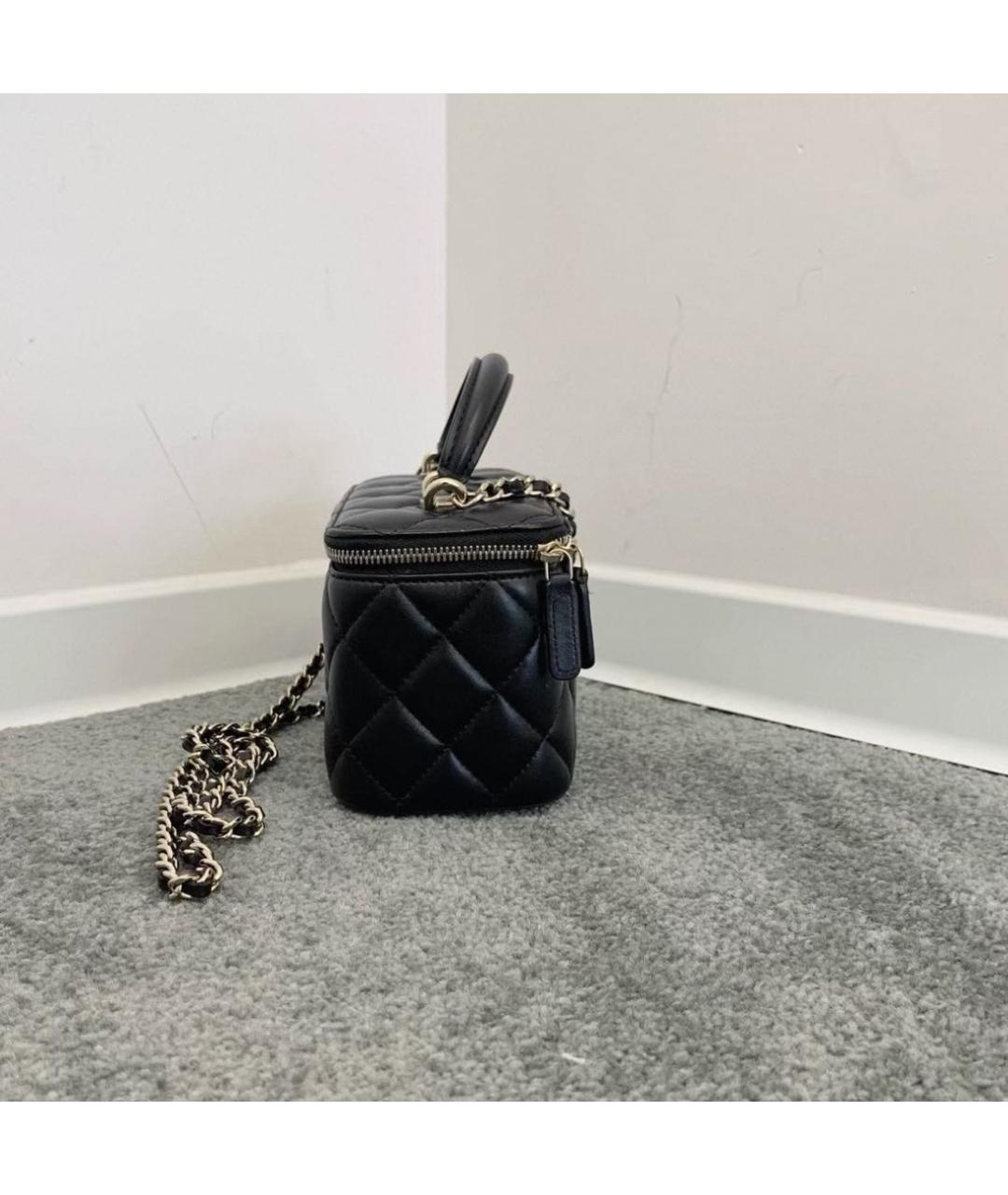 CHANEL Черная кожаная сумка через плечо, фото 5