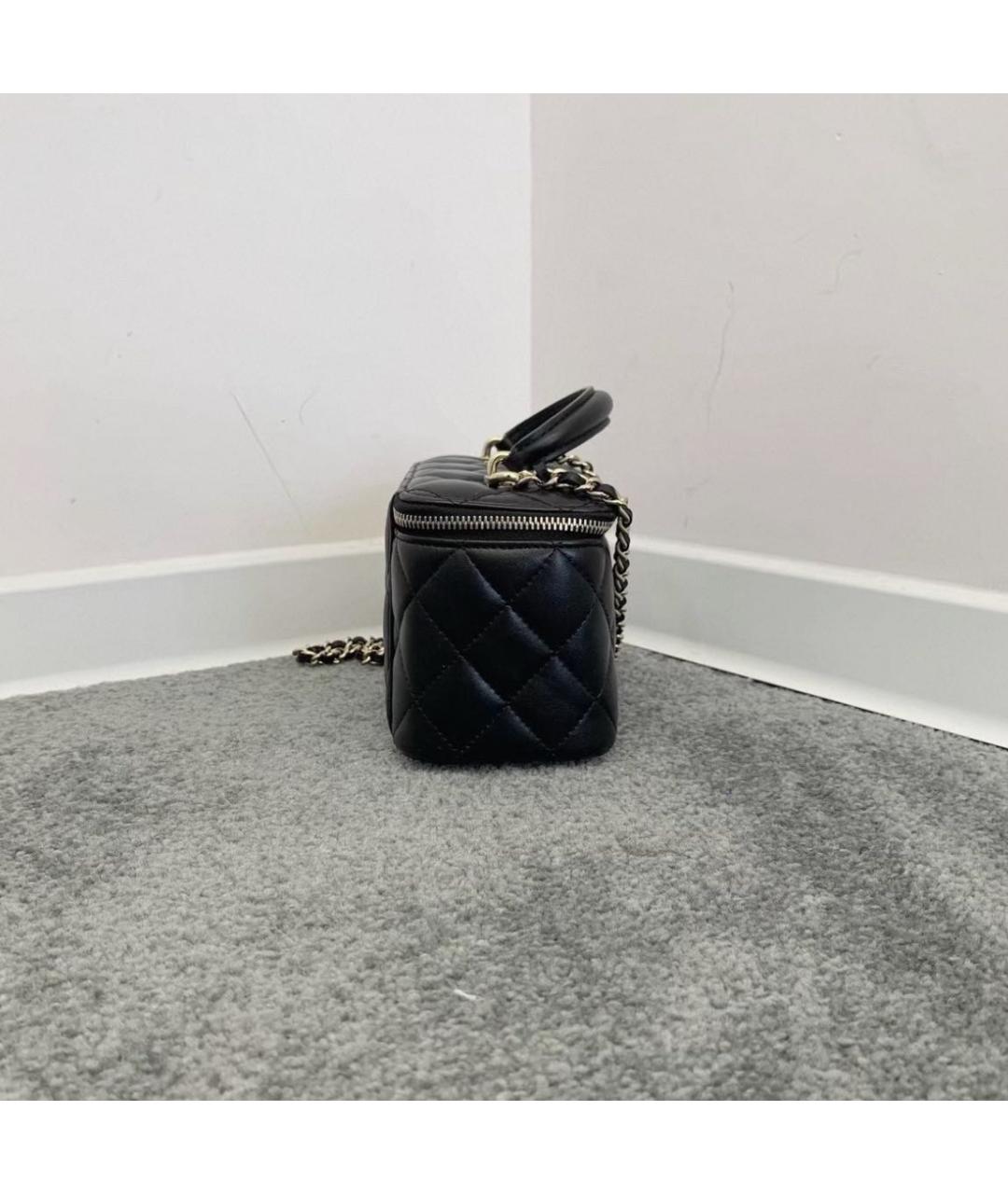 CHANEL Черная кожаная сумка через плечо, фото 4