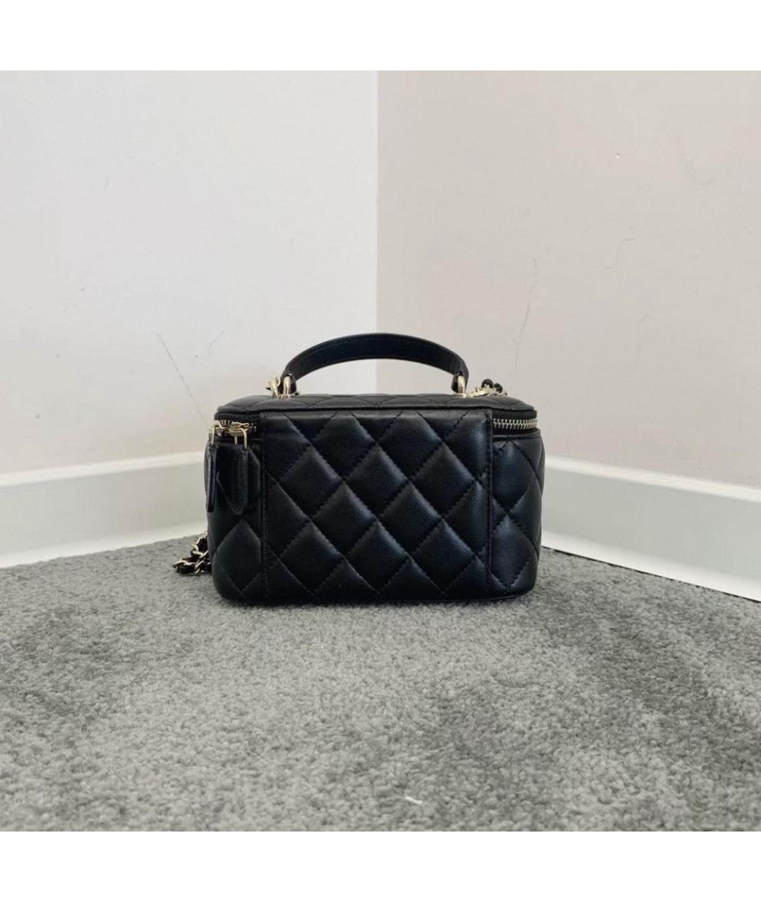 CHANEL Черная кожаная сумка через плечо, фото 3