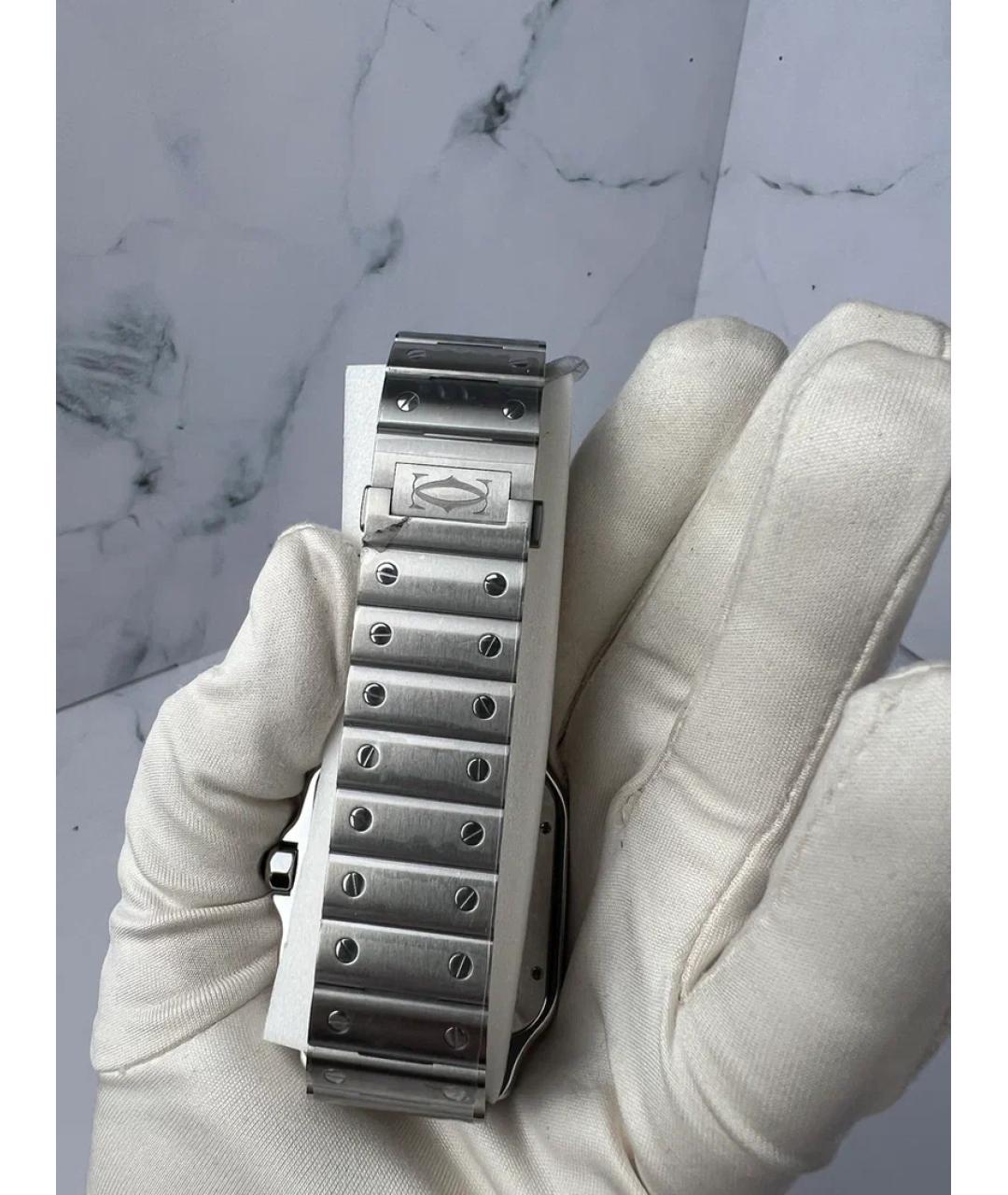 CARTIER Зеленые металлические часы, фото 5