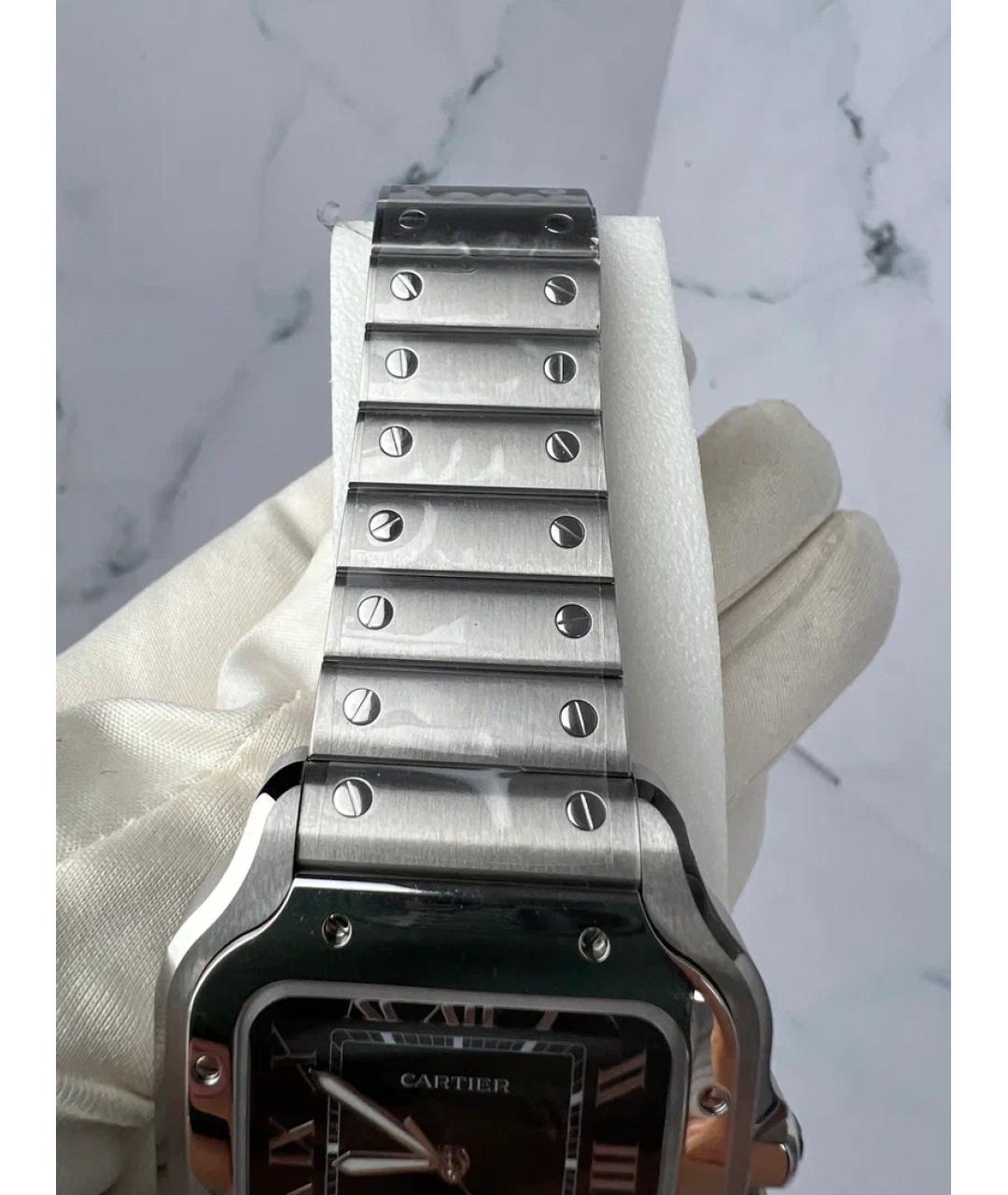 CARTIER Зеленые металлические часы, фото 3