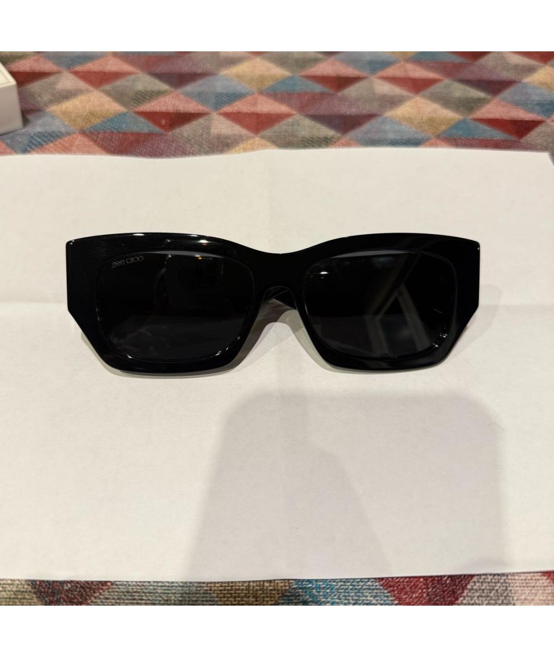 JIMMY CHOO Черные пластиковые солнцезащитные очки, фото 7