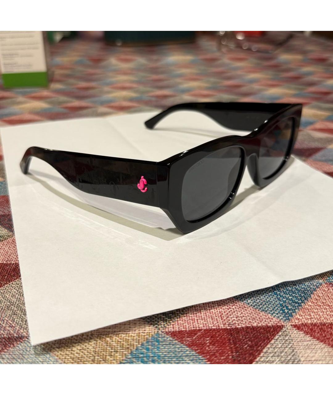 JIMMY CHOO Черные пластиковые солнцезащитные очки, фото 2