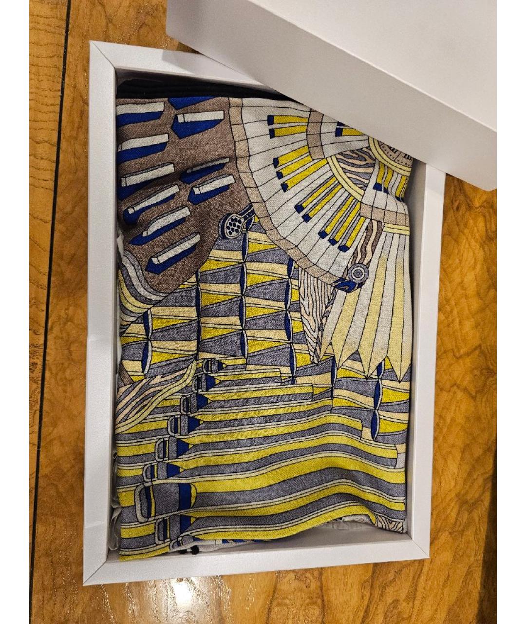 HERMES Мульти кашемировый платок, фото 4