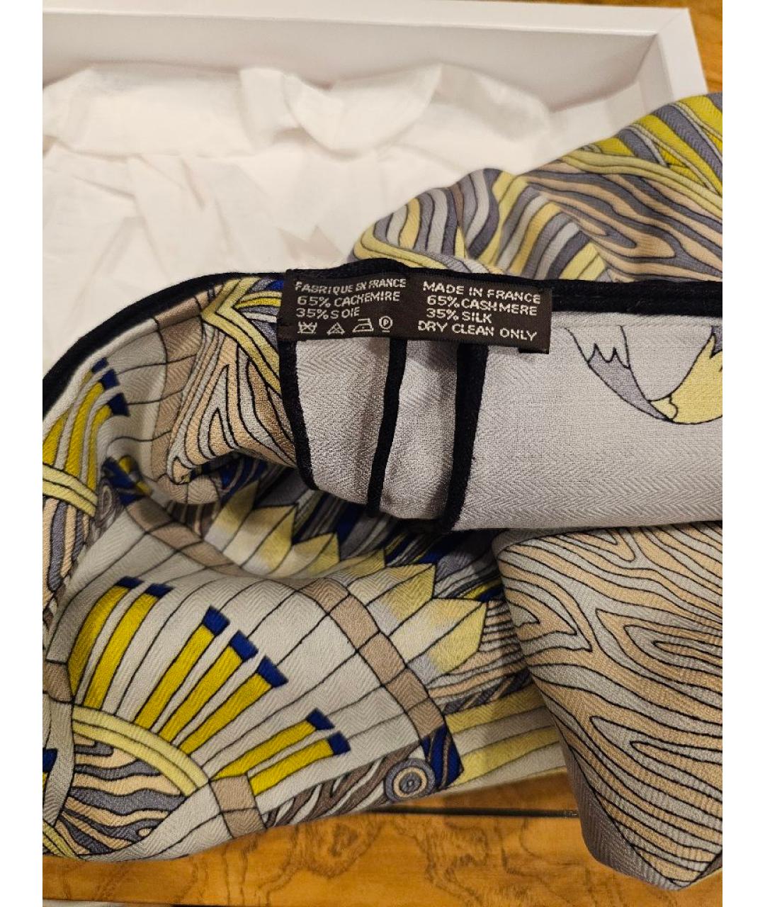 HERMES Мульти кашемировый платок, фото 2