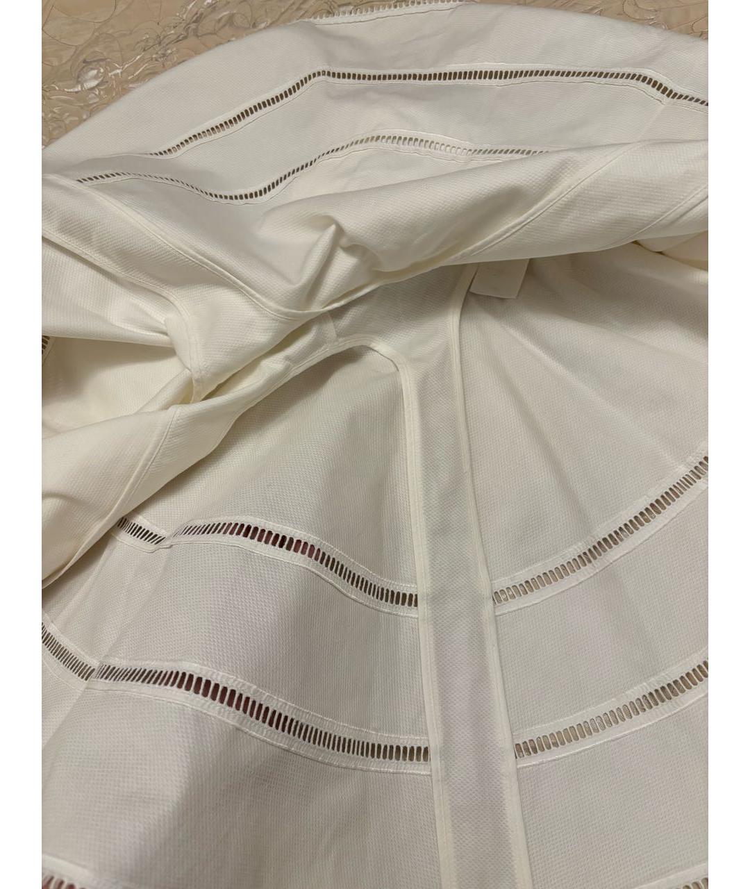 LOUIS VUITTON Белая хлопковая юбка миди, фото 5