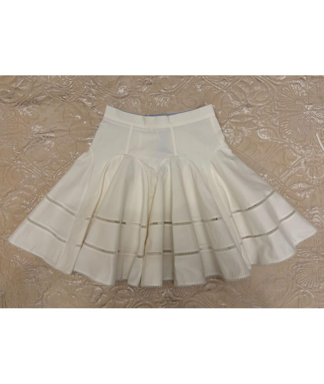 LOUIS VUITTON Белая хлопковая юбка миди, фото 2