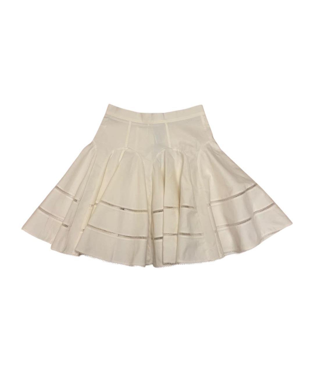 LOUIS VUITTON Белая хлопковая юбка миди, фото 1