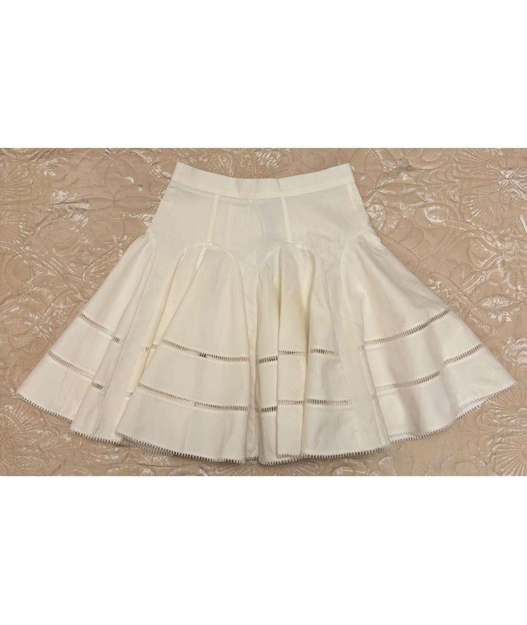 LOUIS VUITTON Белая хлопковая юбка миди, фото 6