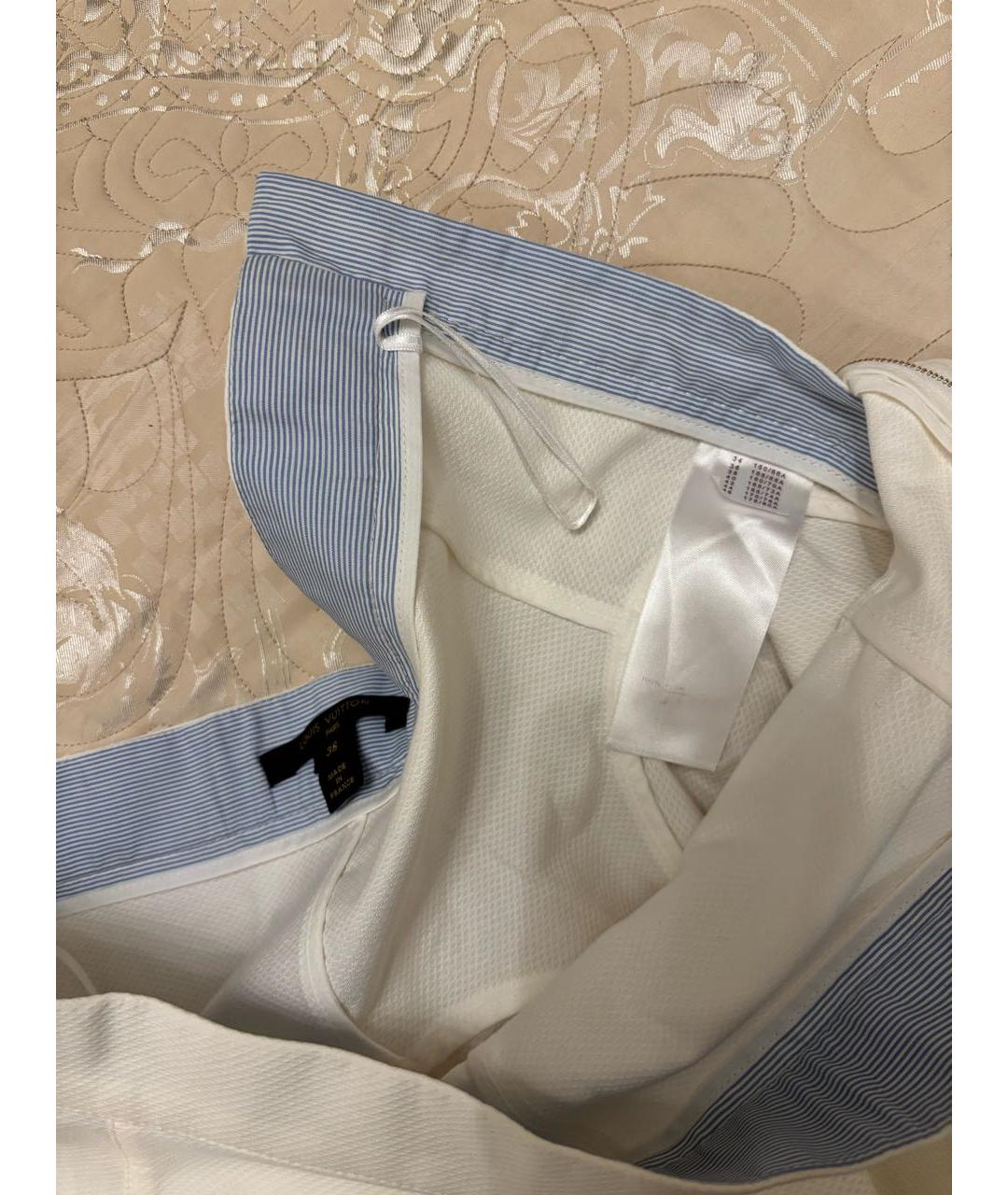 LOUIS VUITTON Белая хлопковая юбка миди, фото 4