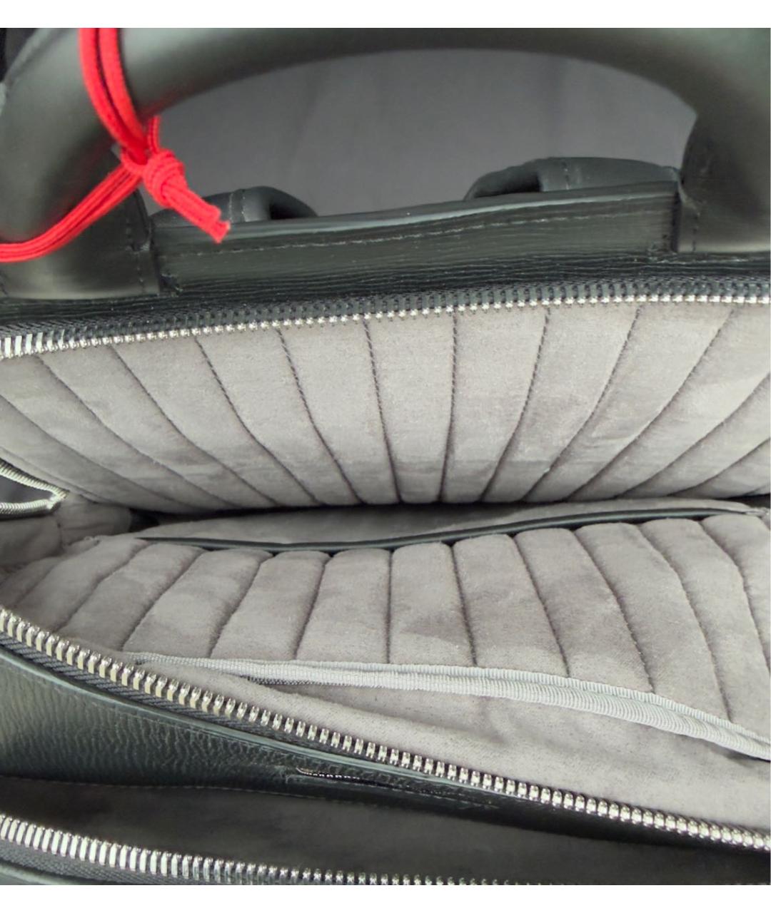 TUMI Черный кожаный рюкзак, фото 5