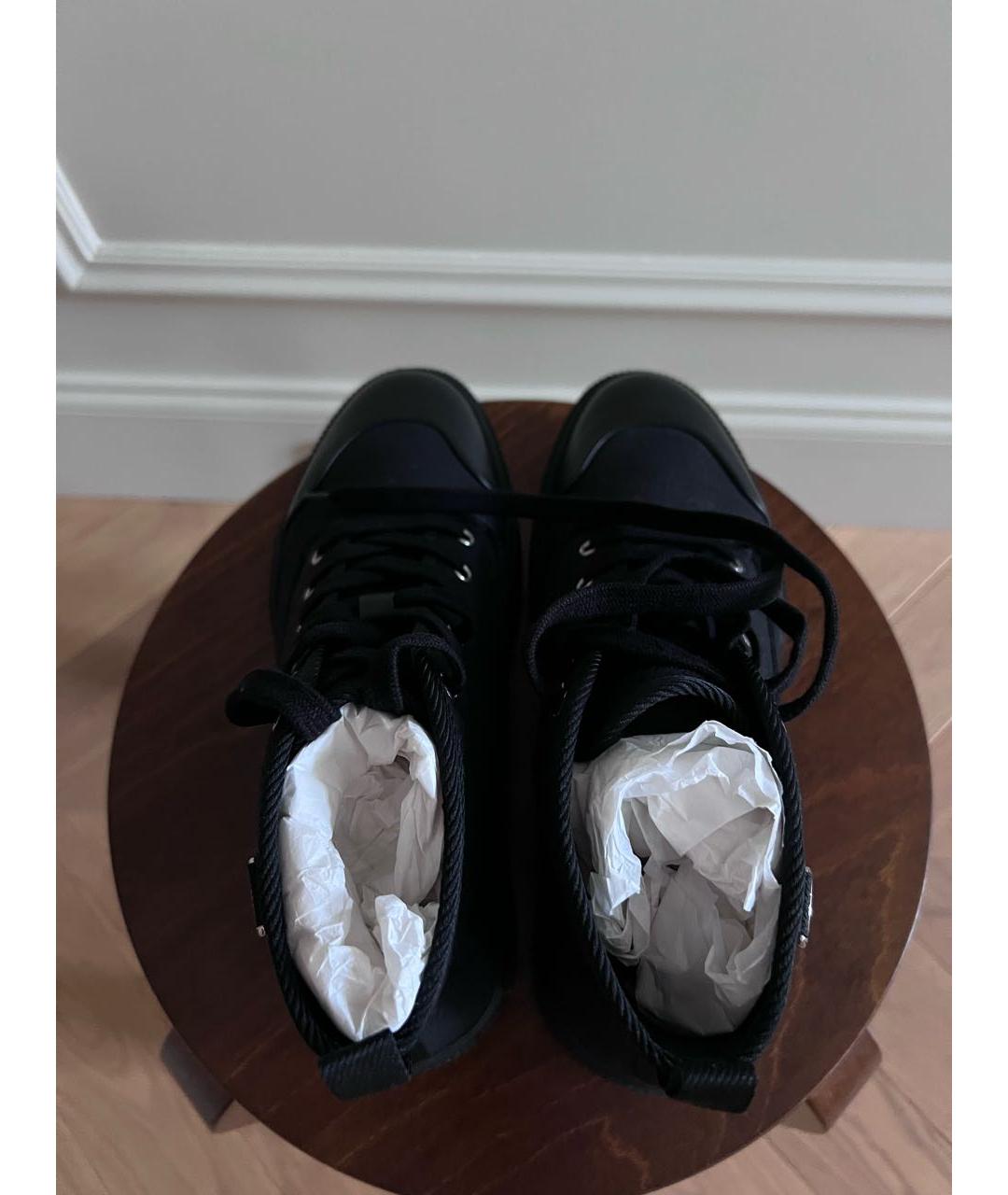 HERMES Черные текстильные высокие ботинки, фото 3