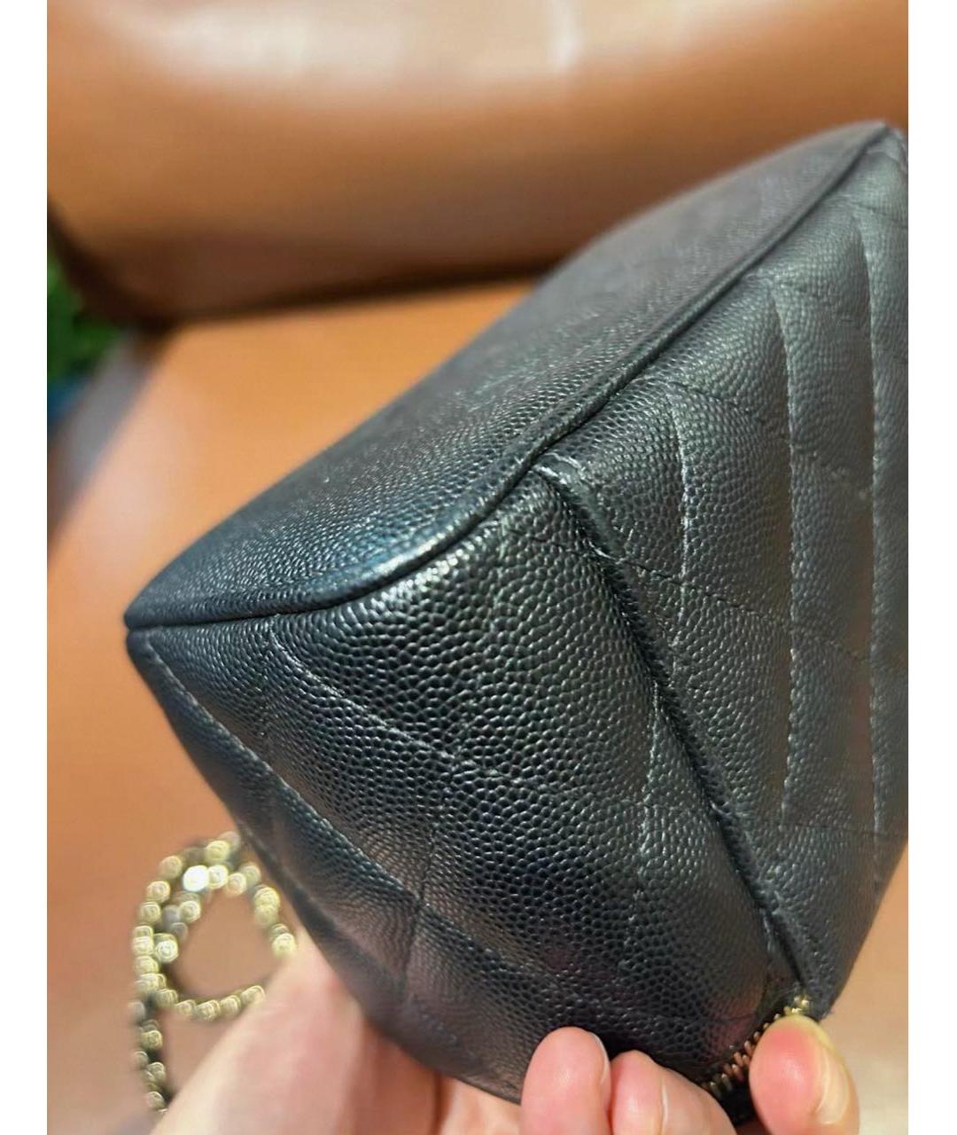 CHANEL Черная кожаная сумка через плечо, фото 8