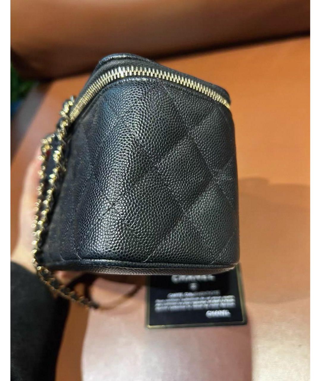 CHANEL Черная кожаная сумка через плечо, фото 7