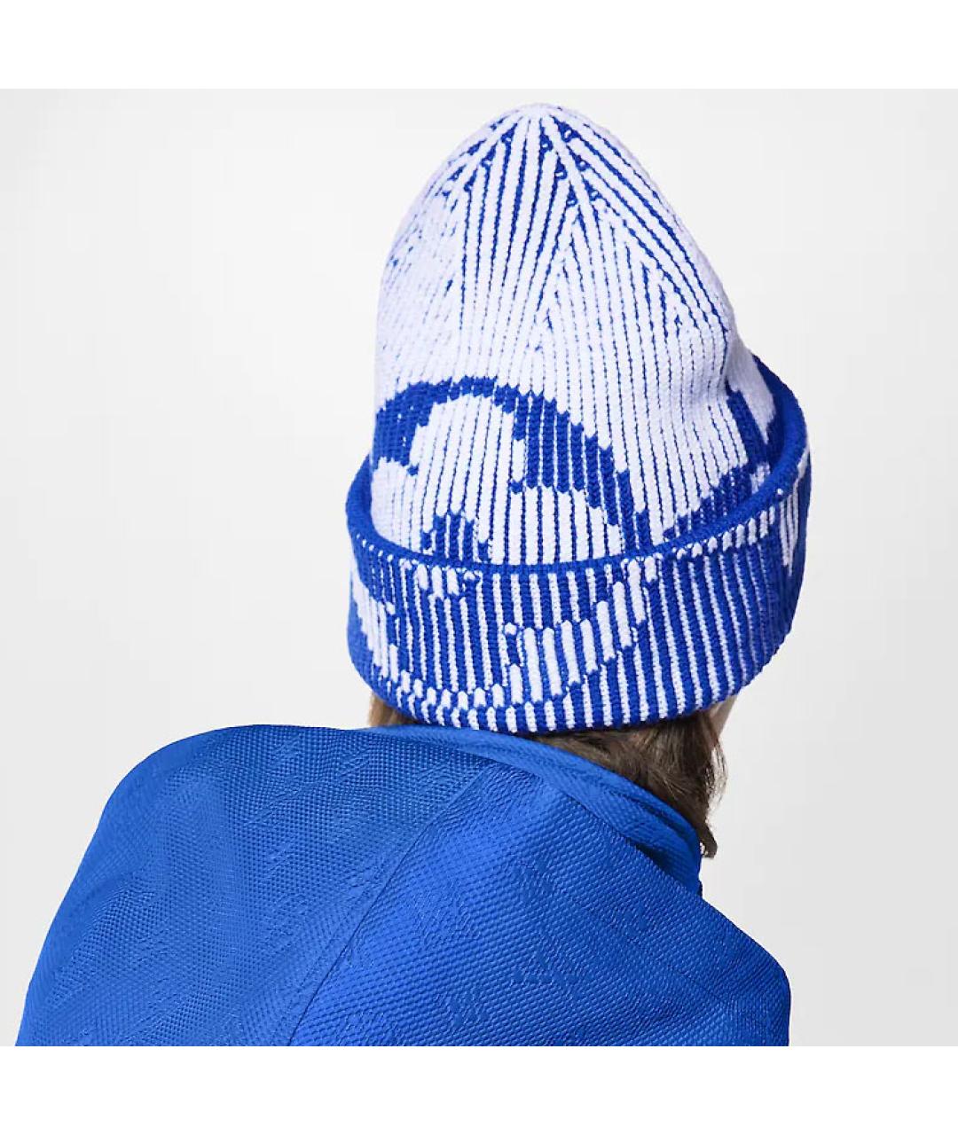 LOUIS VUITTON Синяя шерстяная шапка, фото 2
