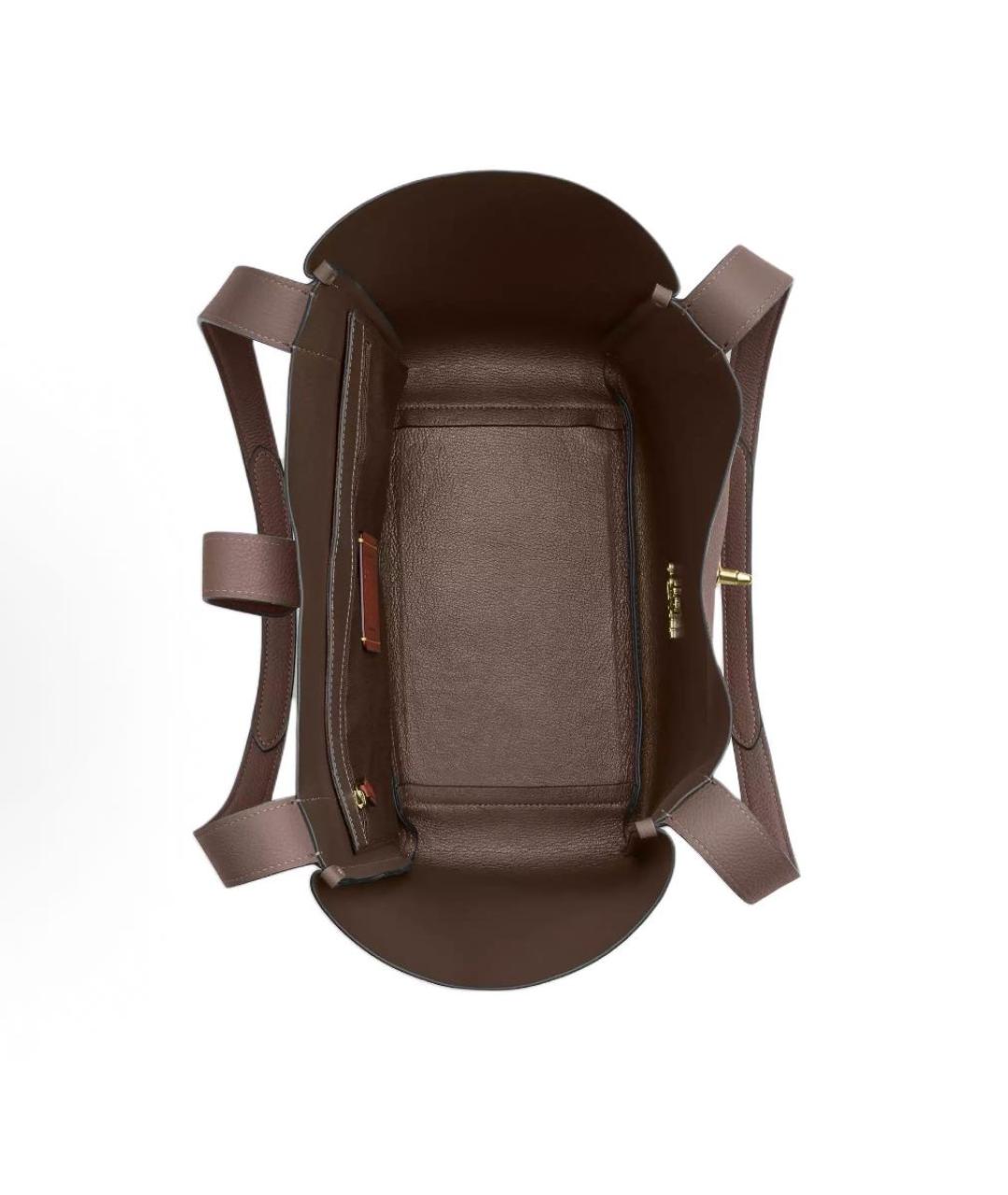 COACH Коричневая кожаная сумка тоут, фото 3