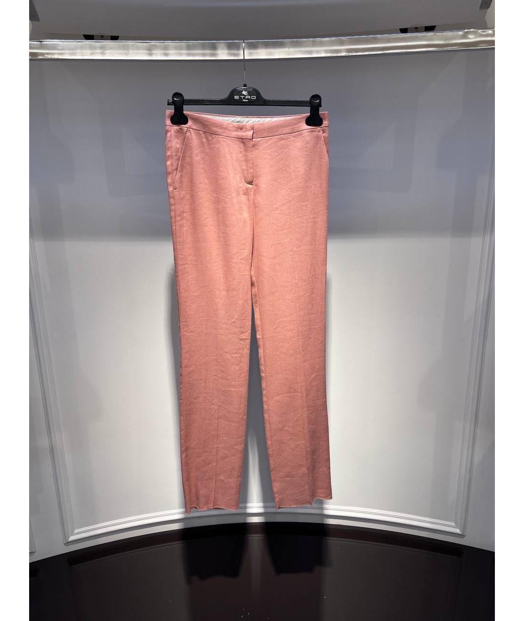 ETRO Коралловые прямые брюки, фото 3