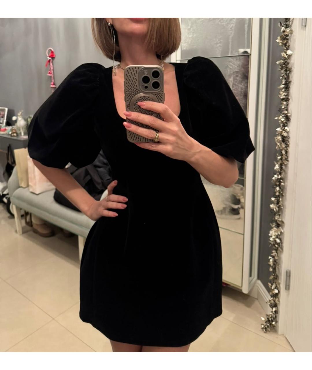 12 STOREEZ Черное бархатное коктейльное платье, фото 5