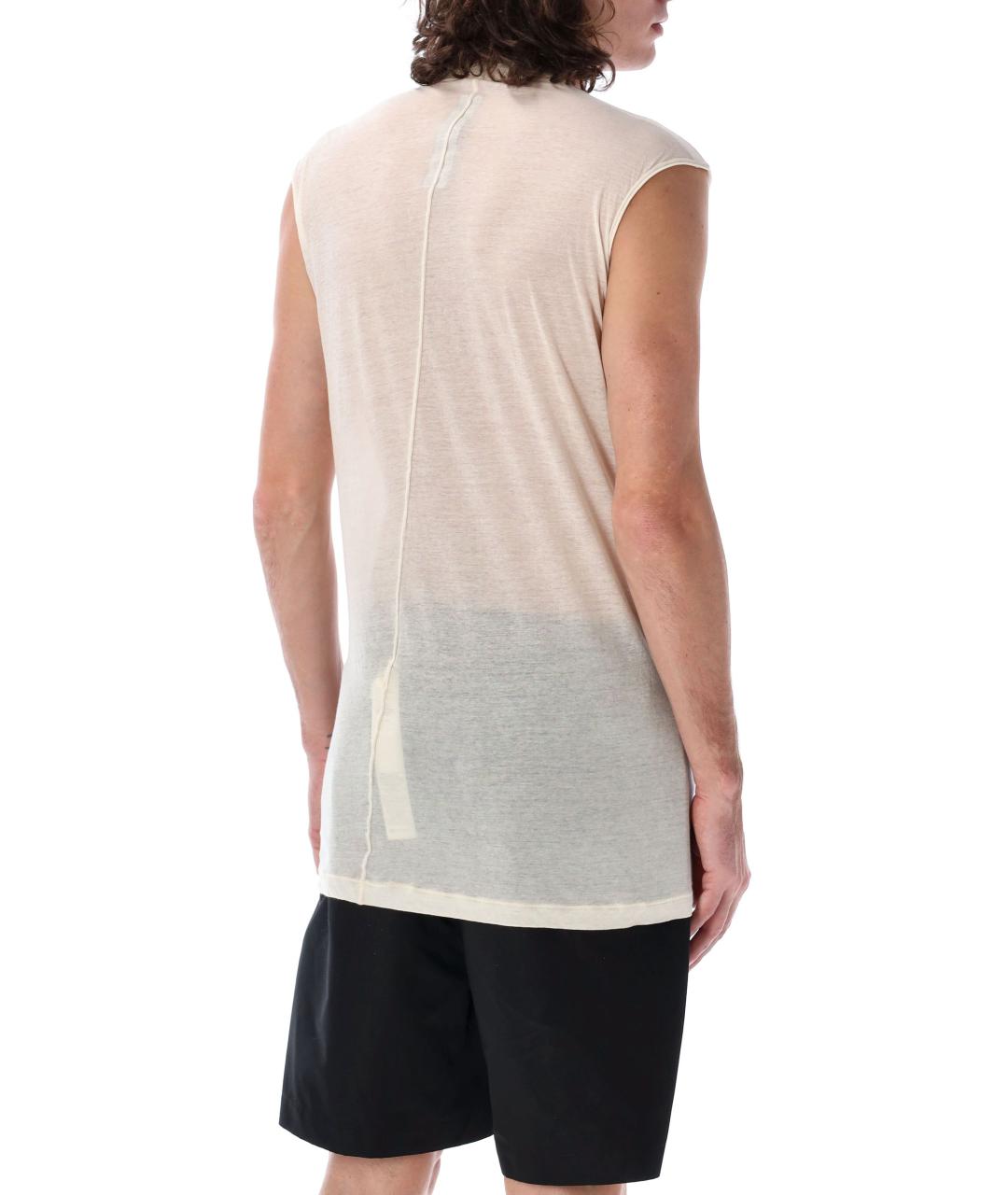 RICK OWENS Антрацитовая хлопковая майка, фото 3