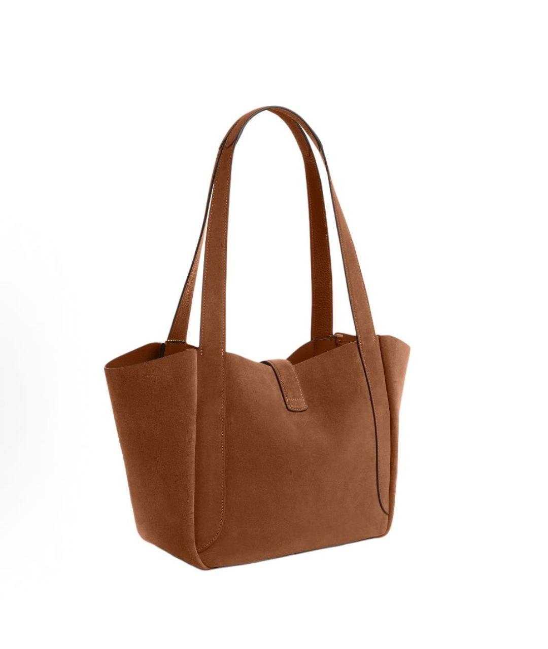 COACH Коричневая замшевая сумка тоут, фото 2