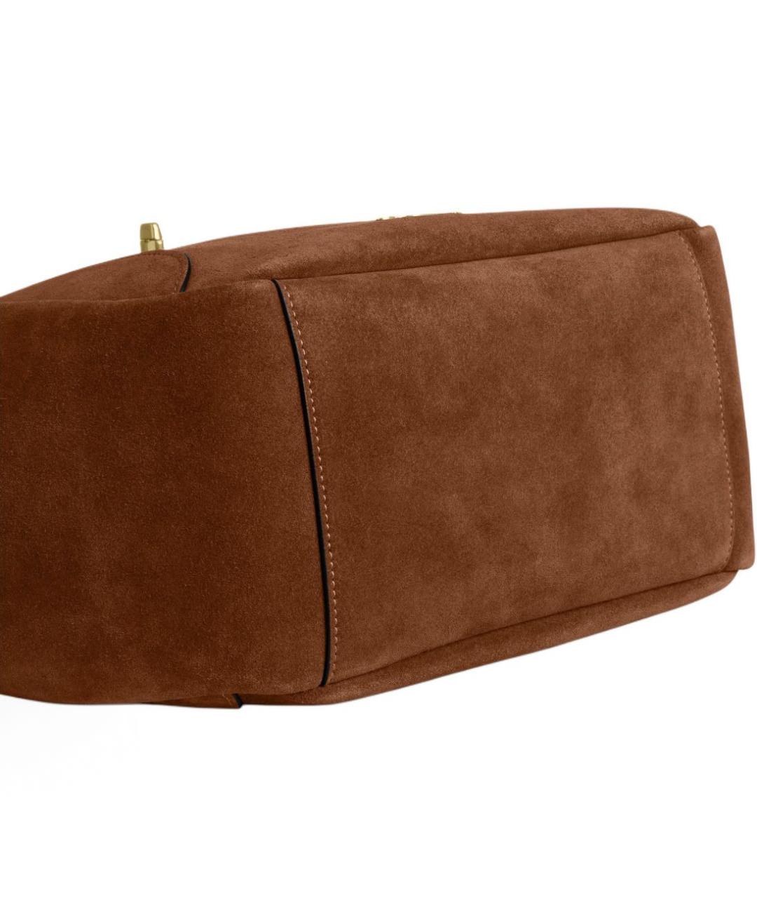 COACH Коричневая замшевая сумка тоут, фото 5