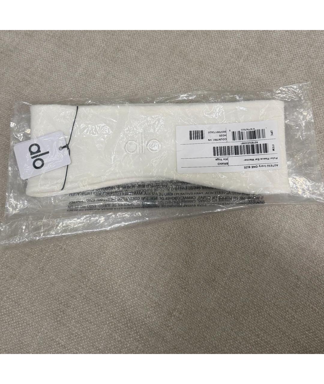 ALO YOGA Белая повязка на голову, фото 2