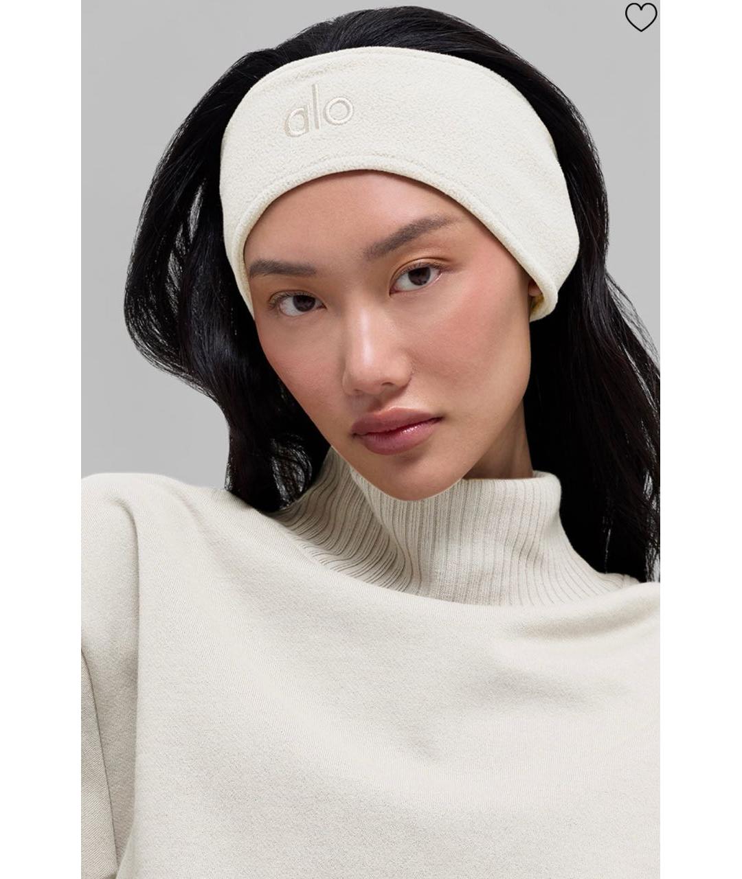ALO YOGA Белая повязка на голову, фото 3