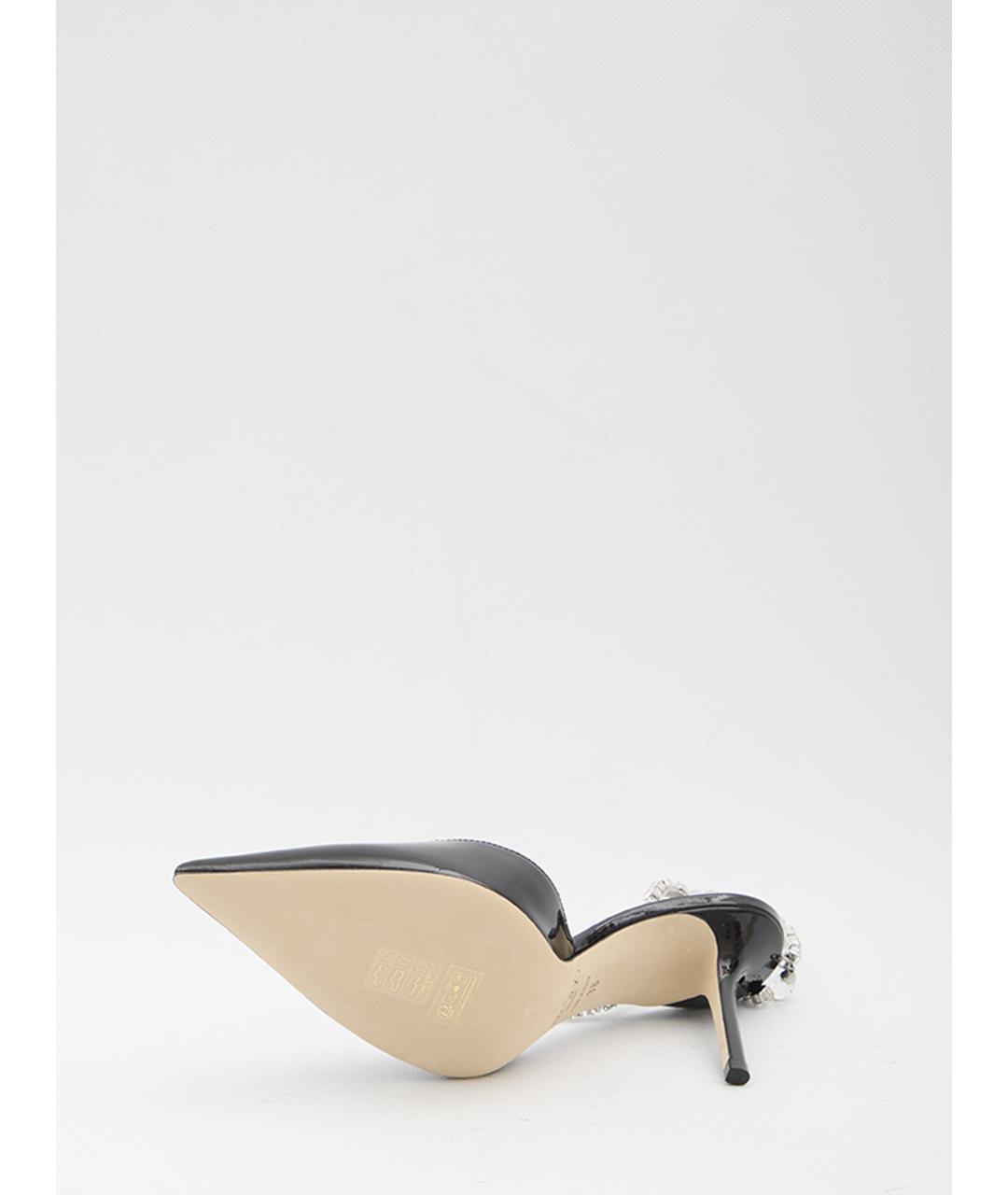 JIMMY CHOO Черные кожаные мюли, фото 4