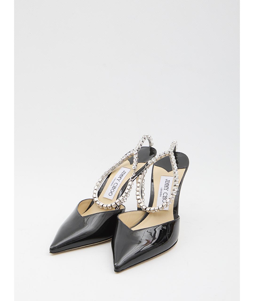 JIMMY CHOO Черные кожаные мюли, фото 2