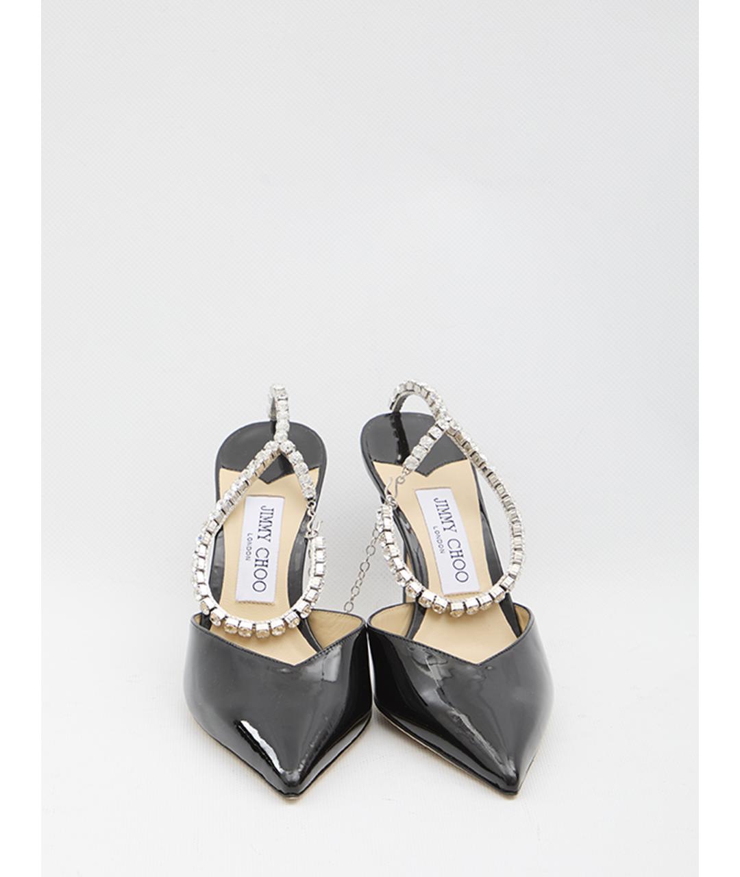 JIMMY CHOO Черные кожаные мюли, фото 5