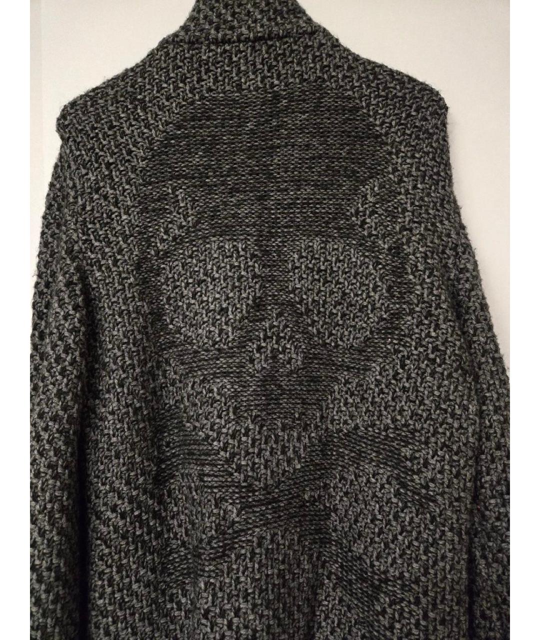 PHILIPP PLEIN Серый шерстяной кардиган, фото 8