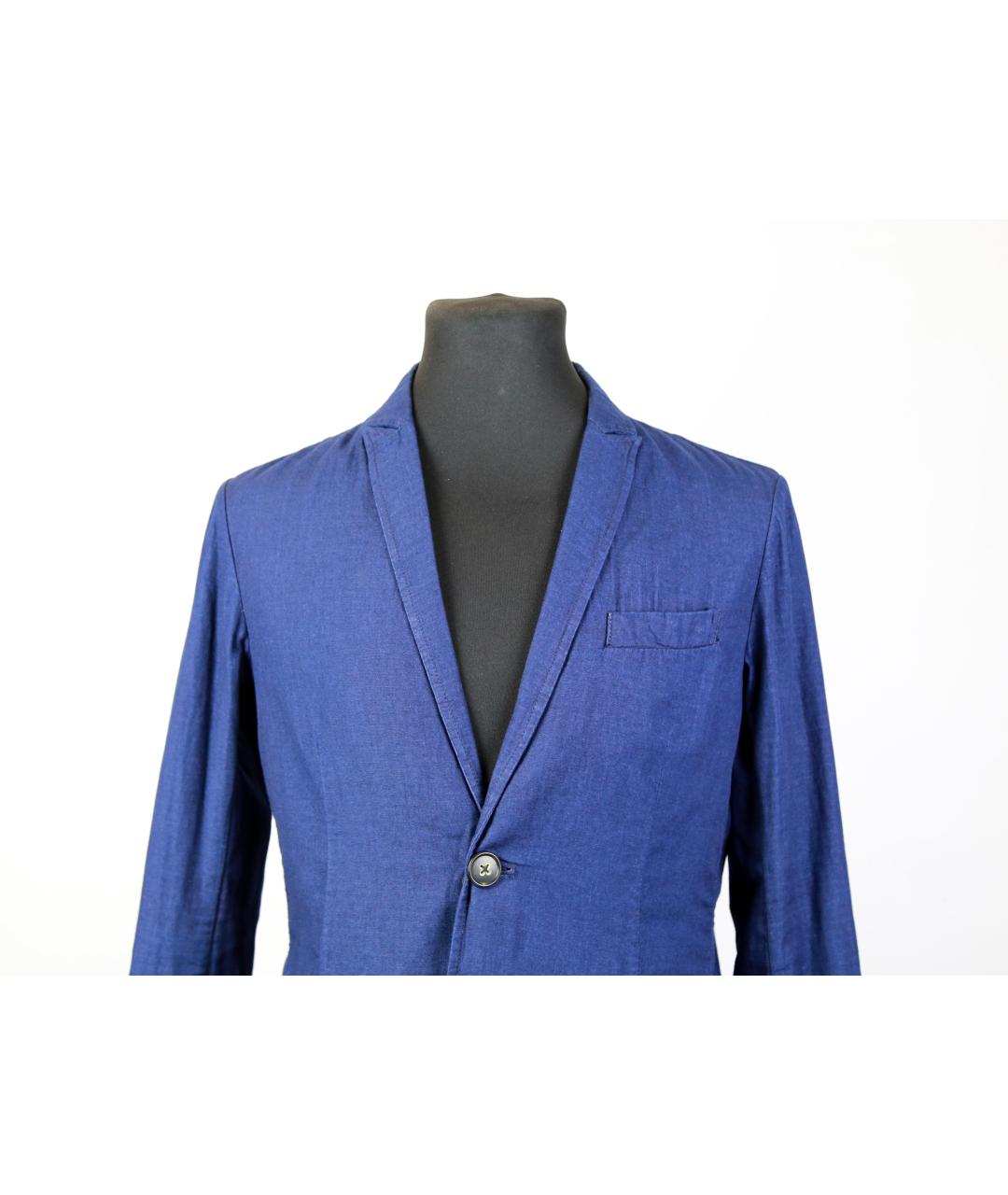 ARMANI JEANS Синий хлопковый пиджак, фото 4