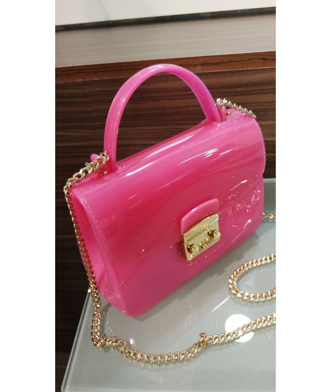 FURLA Розовая кожаная сумка через плечо, фото 3