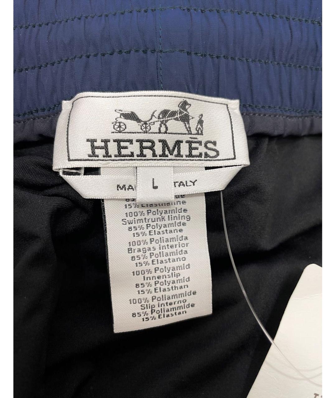 HERMES Темно-синие полиамидовые плавки, фото 6