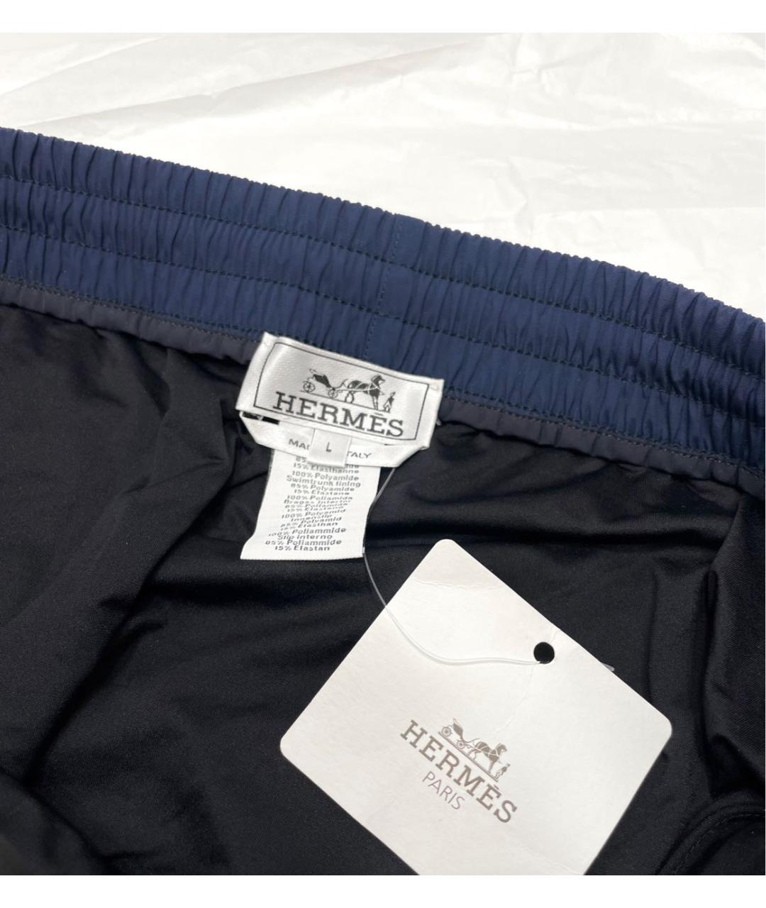 HERMES Темно-синие полиамидовые плавки, фото 5
