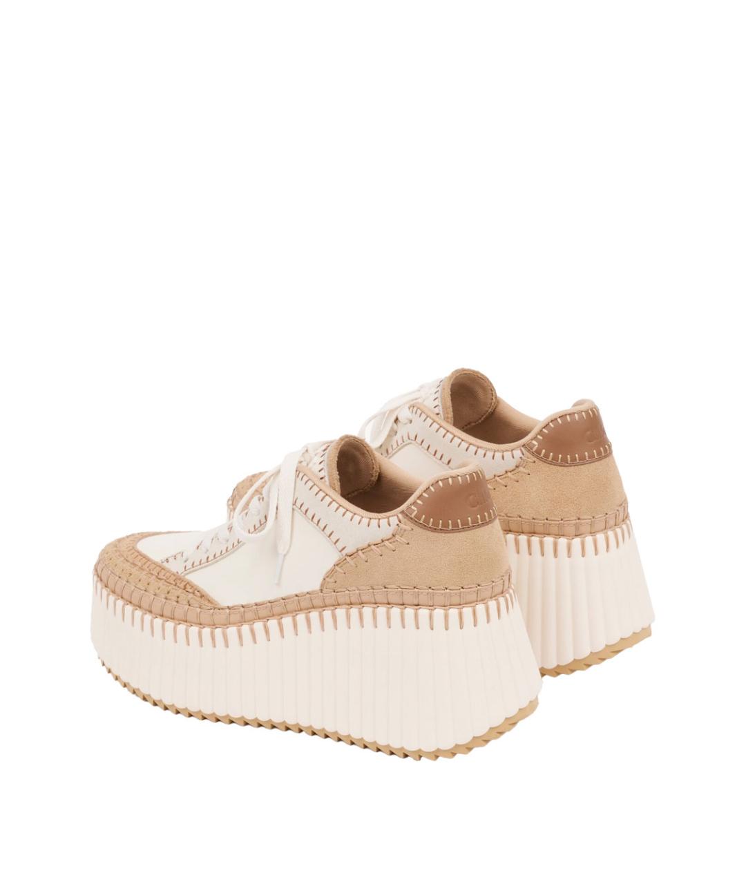CHLOE Бежевые текстильные кроссовки, фото 2