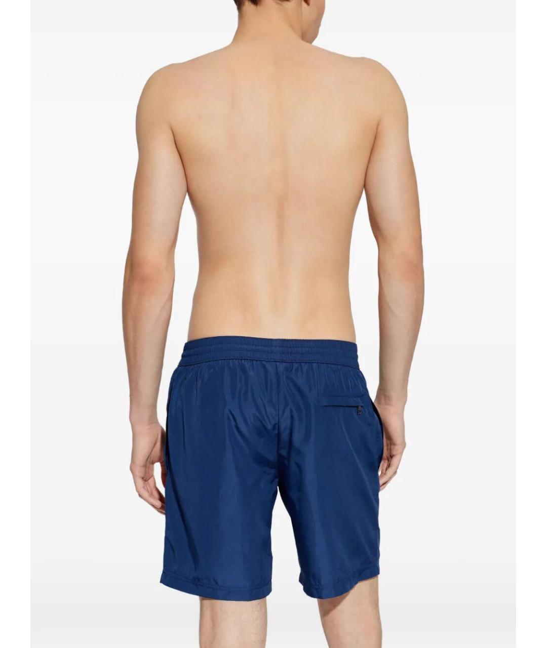 DOLCE&GABBANA Синие полиэстеровые шорты, фото 3