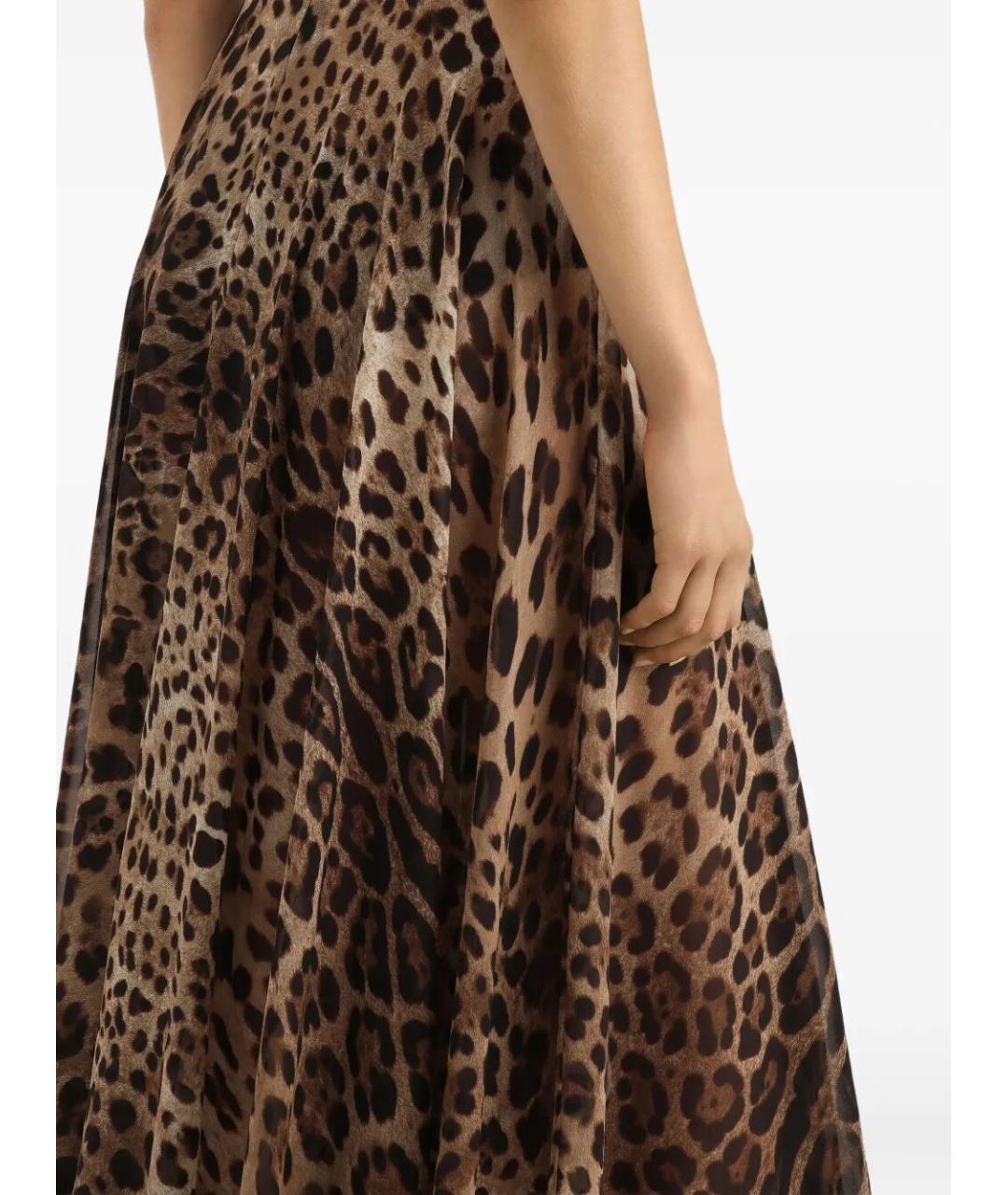 DOLCE&GABBANA Мульти шелковая юбка миди, фото 3