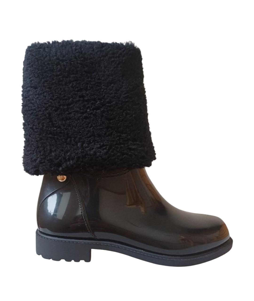 SERGIO ROSSI Черные резиновые сапоги, фото 1