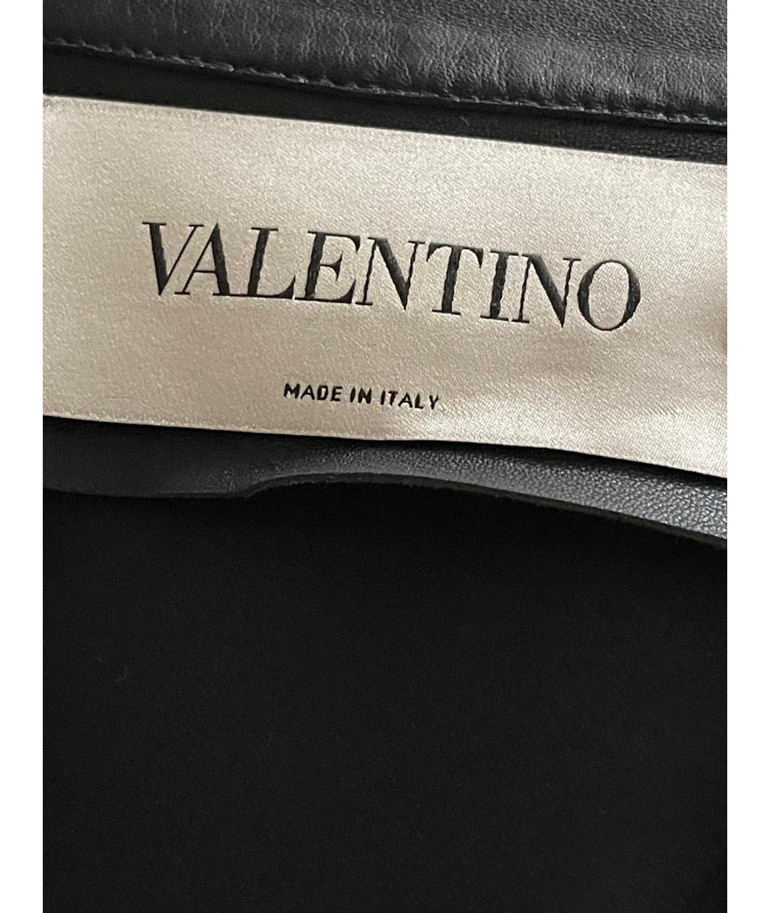 VALENTINO Темно-синяя кожаная куртка, фото 3