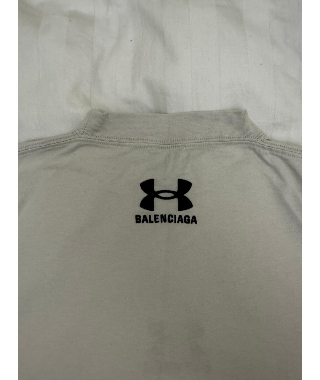 BALENCIAGA Белая хлопковая футболка, фото 4