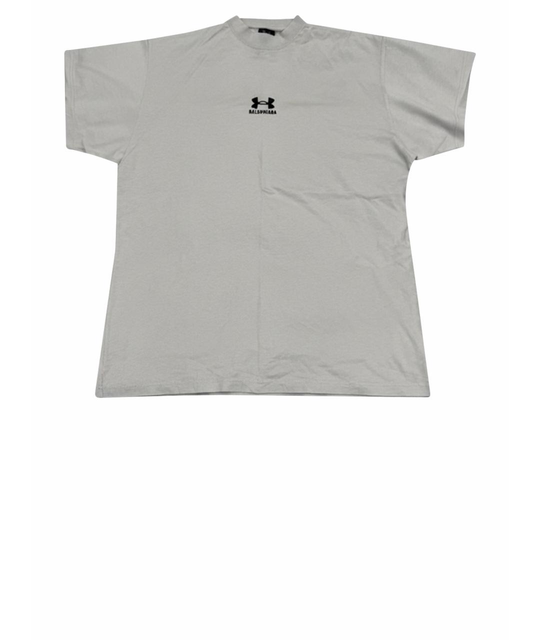 BALENCIAGA Белая хлопковая футболка, фото 1