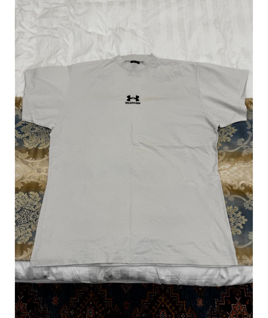 BALENCIAGA Белая хлопковая футболка, фото 8