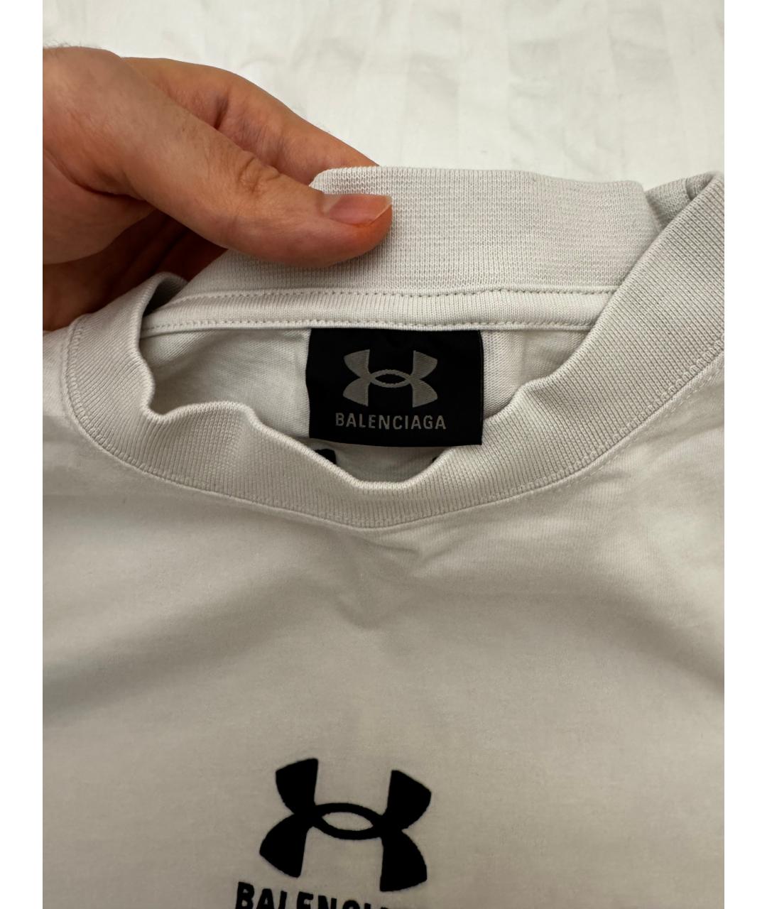 BALENCIAGA Белая хлопковая футболка, фото 3