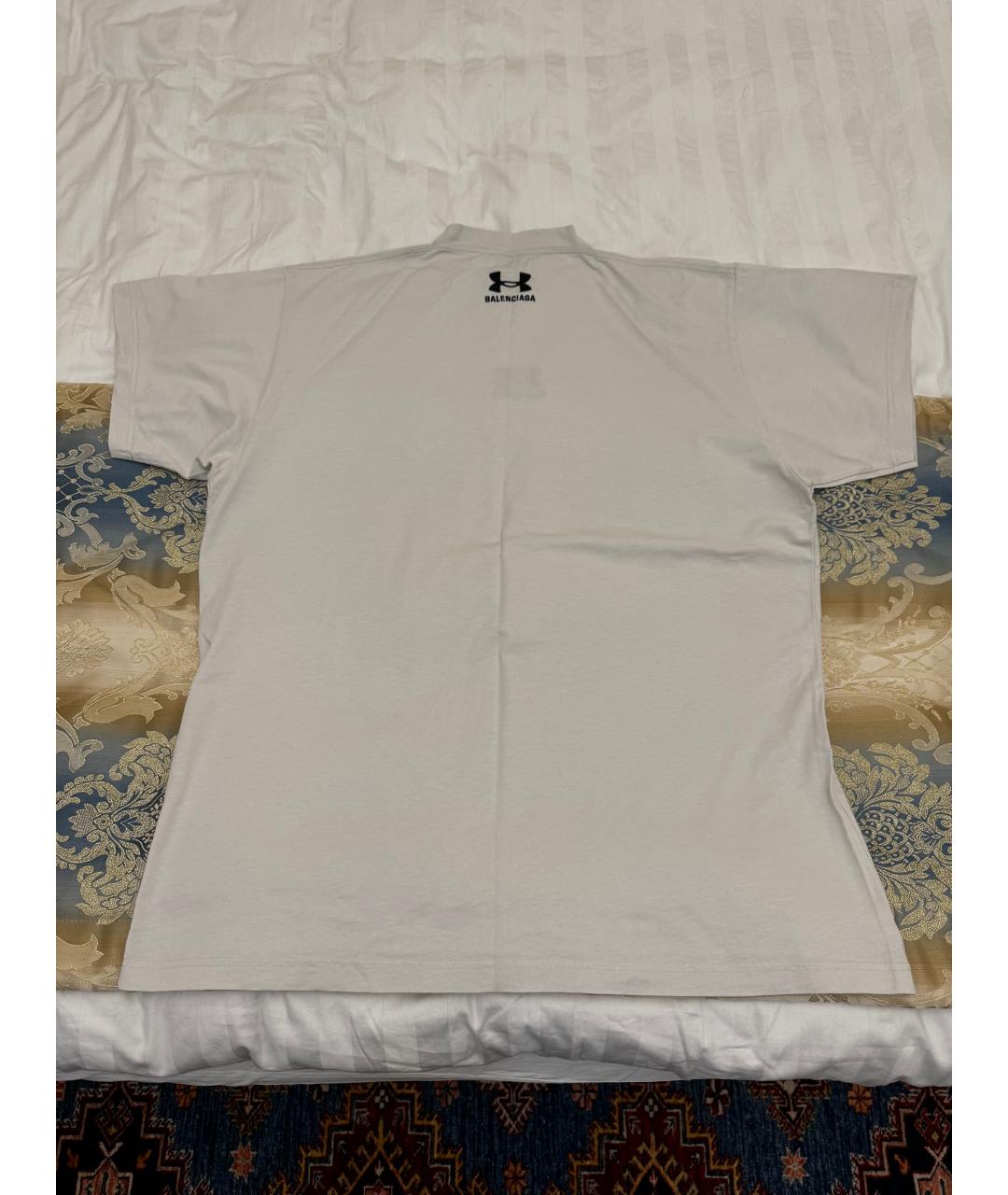 BALENCIAGA Белая хлопковая футболка, фото 2
