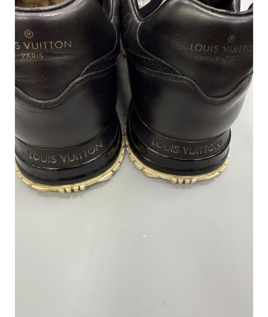 LOUIS VUITTON Черные кожаные низкие кроссовки / кеды, фото 8