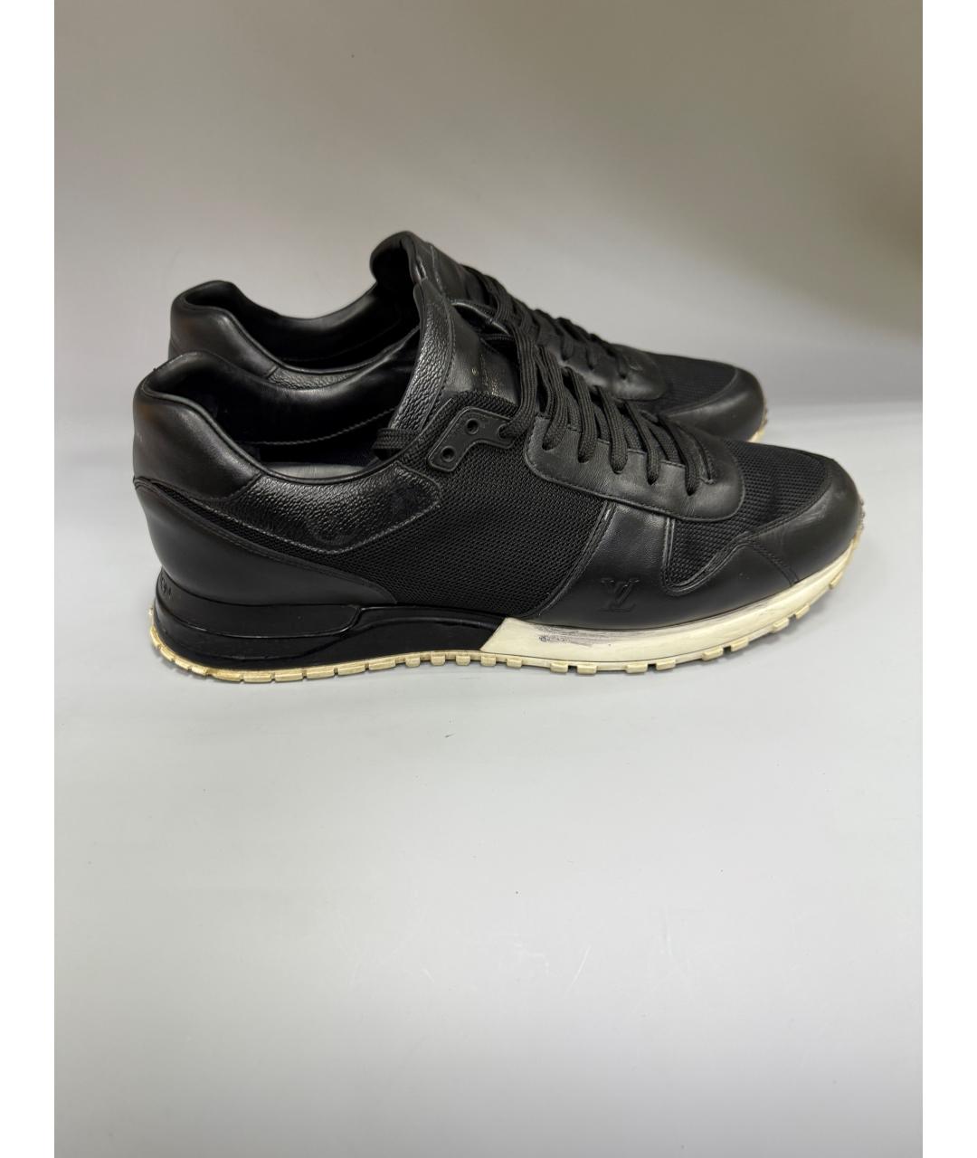 LOUIS VUITTON Черные кожаные низкие кроссовки / кеды, фото 2