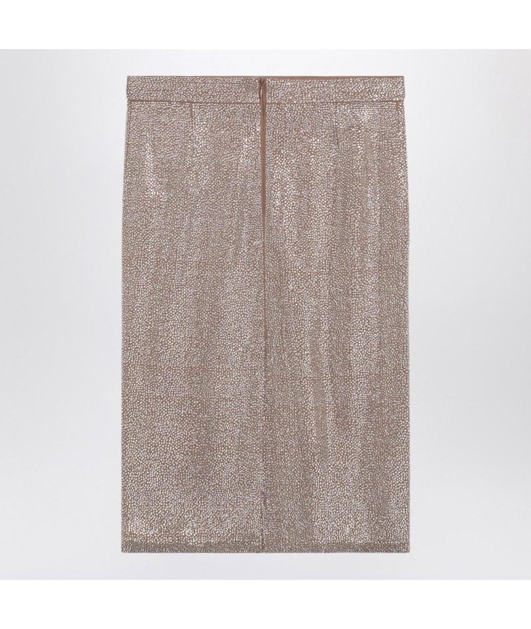 GIUSEPPE DI MORABITO Бежевая полиамидовая юбка миди, фото 2