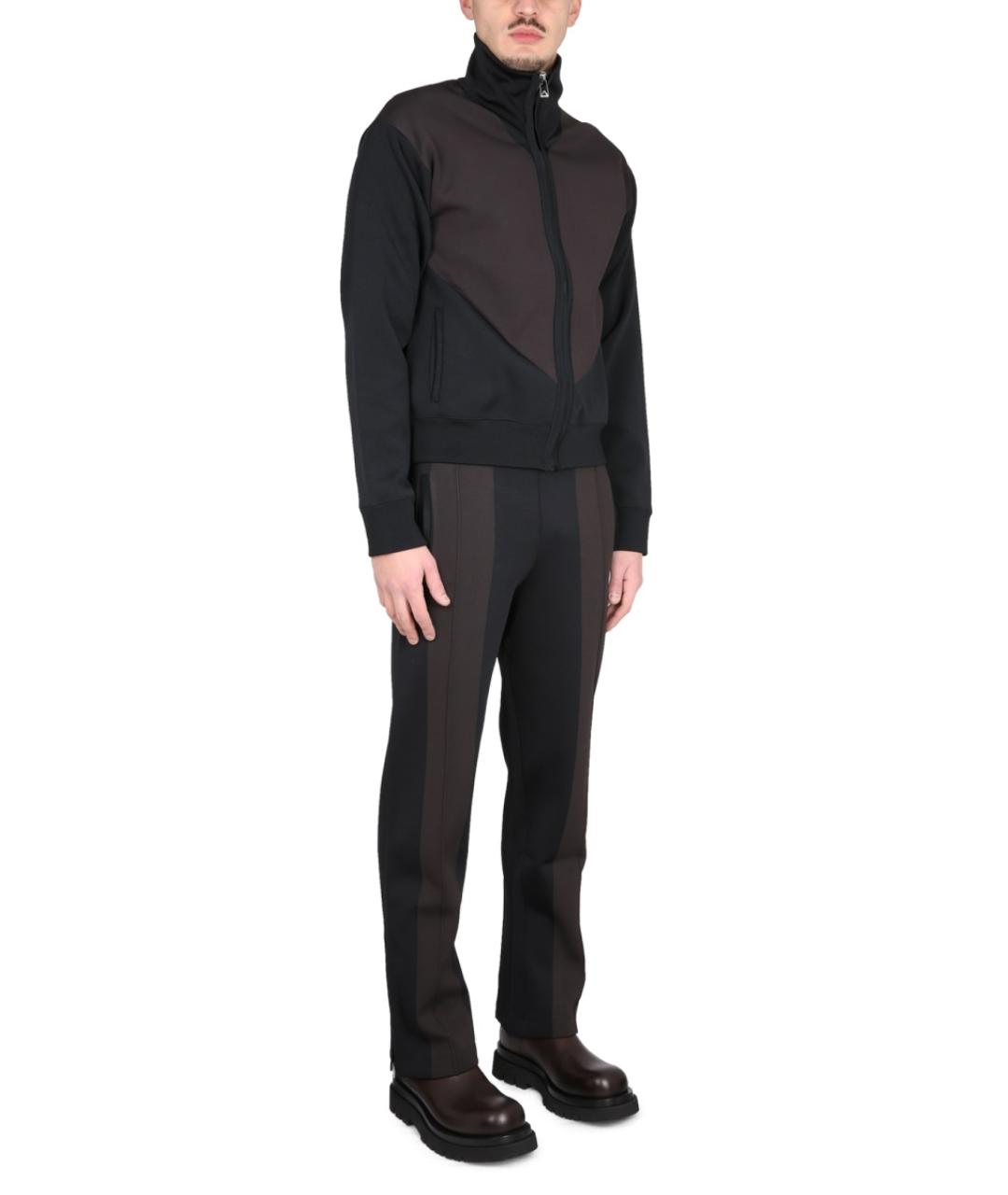 BOTTEGA VENETA Черные вискозные повседневные брюки, фото 2